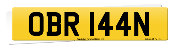 Registration number OBR 144N